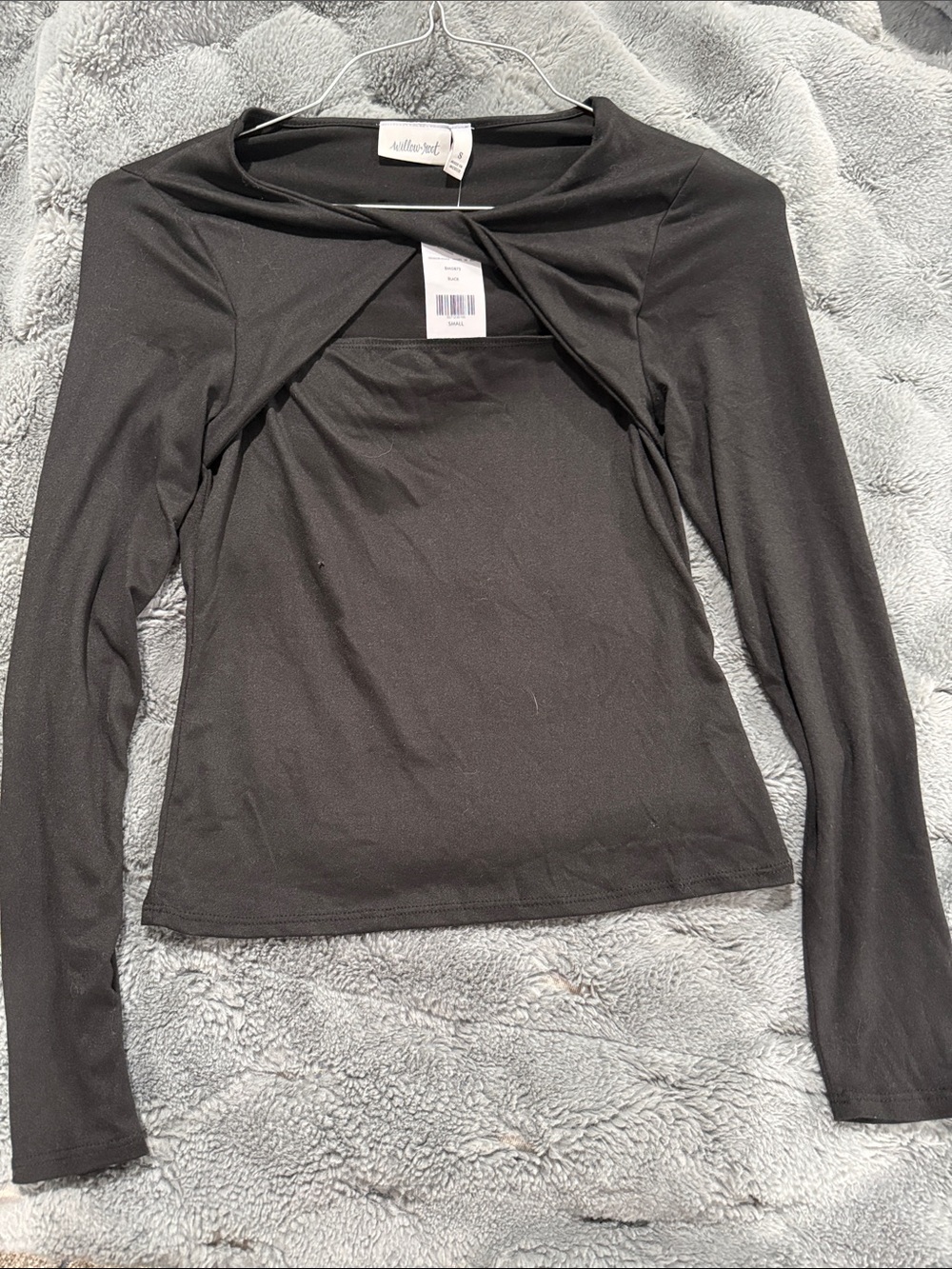 Willow & Root Black Long-Sleeve Layered Tee